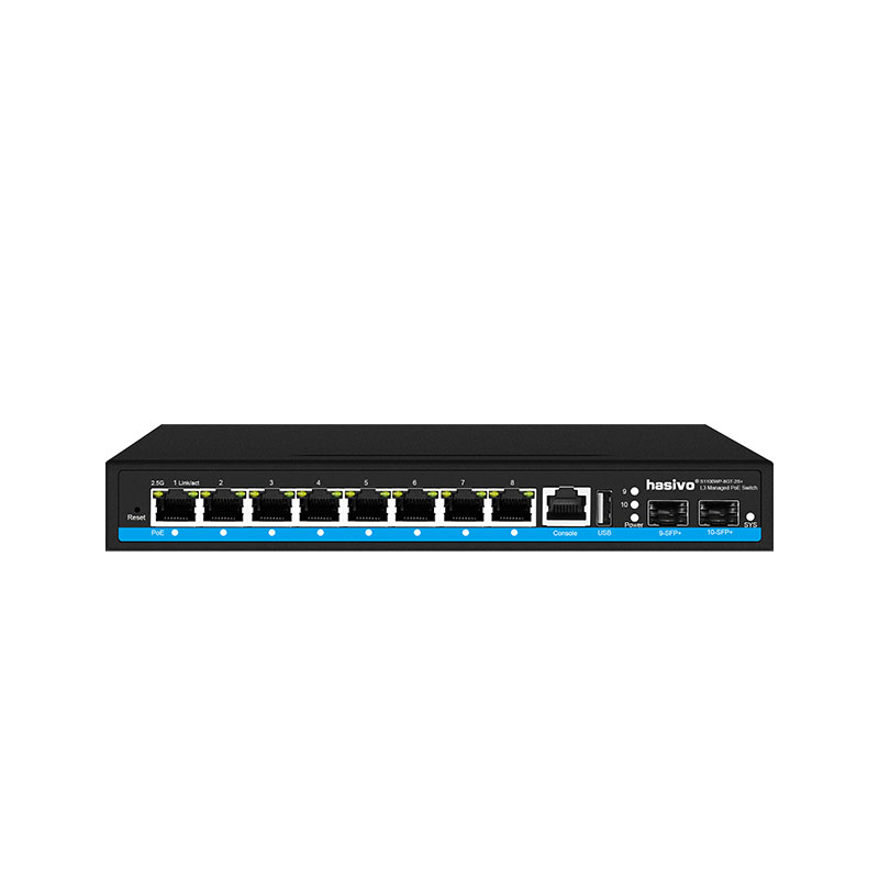 Sfp+ 10G Managed Switch 8 Port - 8 พอร์ต L3 จัดการ PoE 2.5Gps
