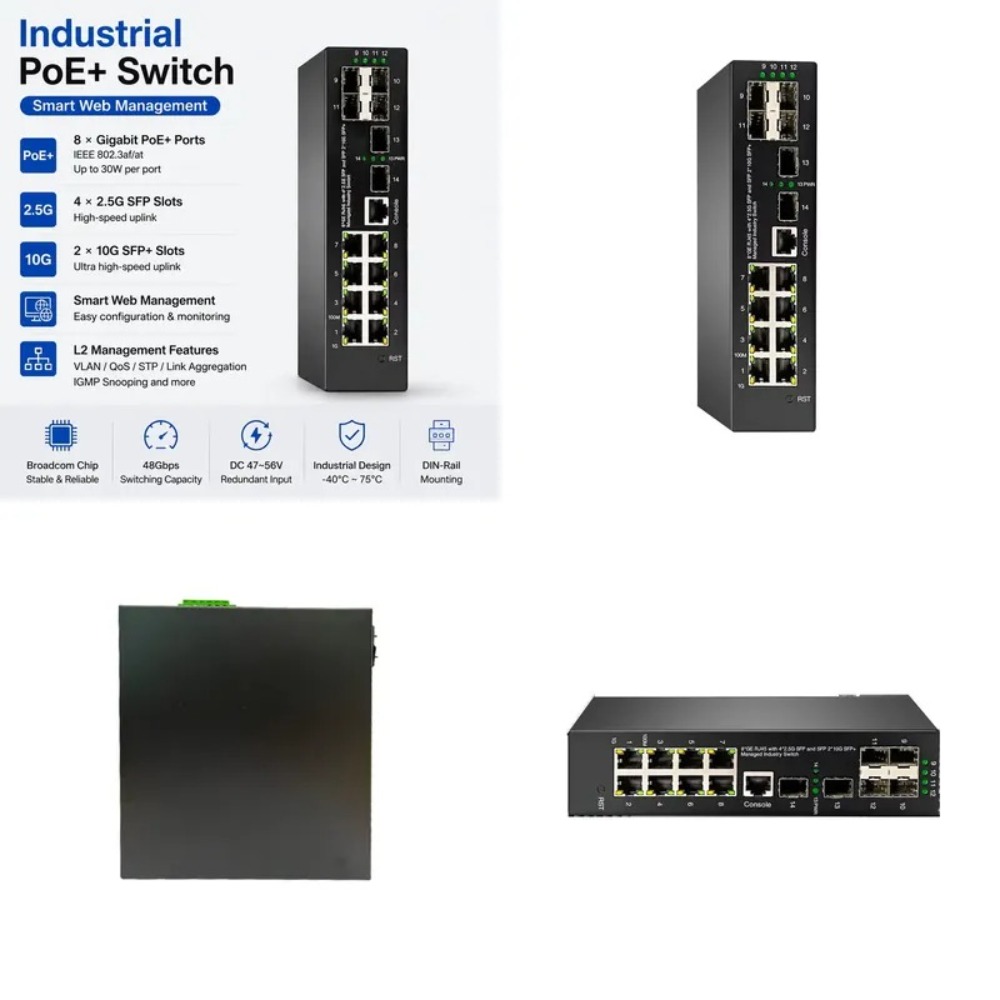 สวิตช์ PoE แบบจัดการได้ระดับอุ - Sfp+ 10G Managed Switch 8 Port บทวิจารณ์และราคา